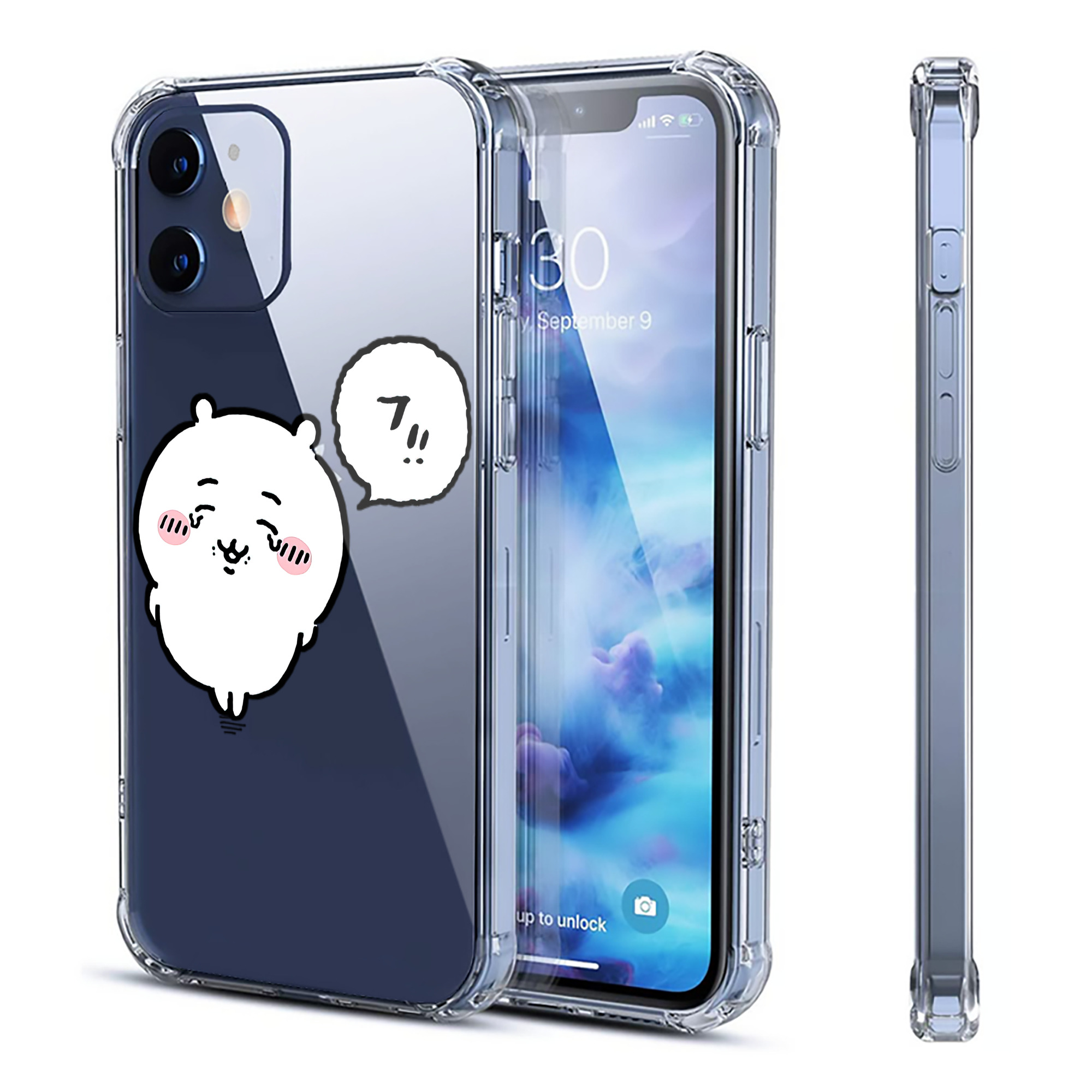 （画像用） ちいかわ ちいかわ Chii-kawa chiikawa 【iPhone 12シリーズ対応】透明スマホケース（クリアソフトケース）